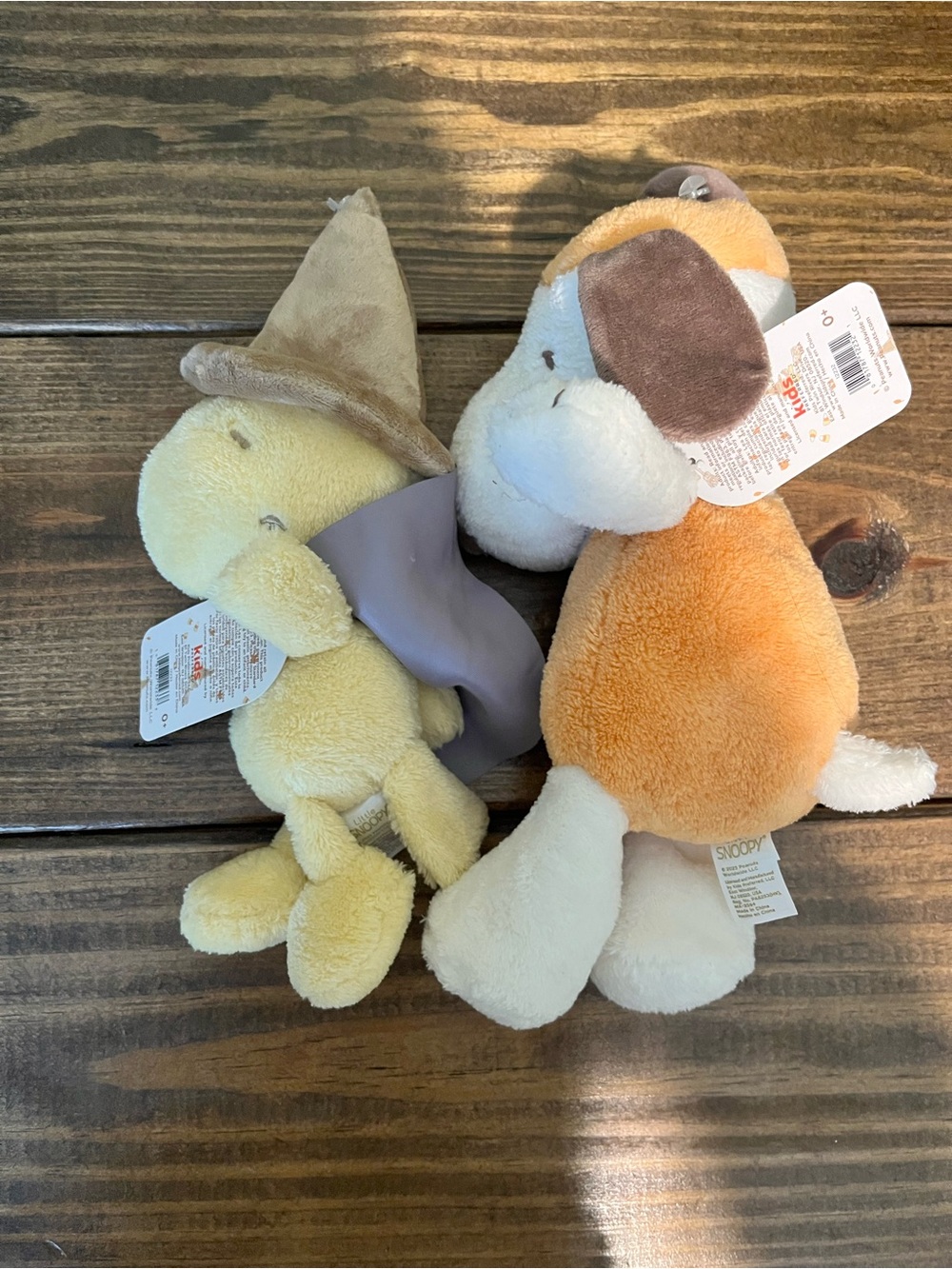 Peanuts Woodstock & Snoopy Plush rattle Set - Yellow & Orange
